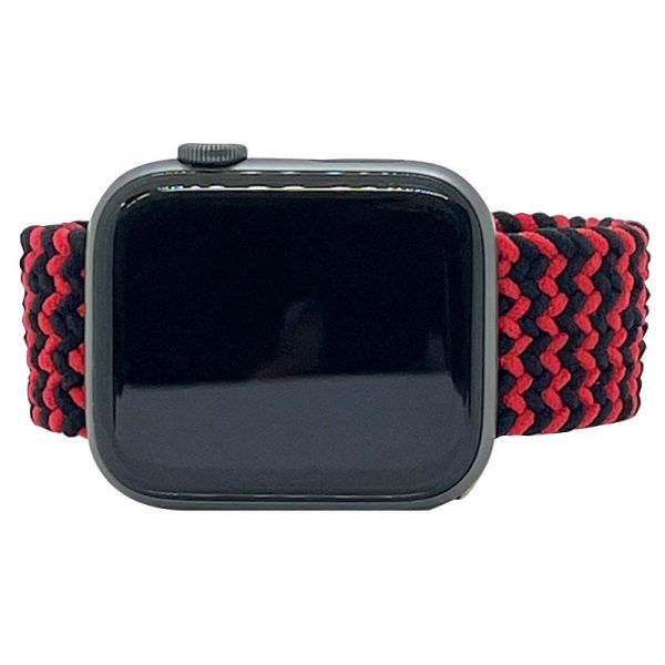 EMNH - Elastic Multicolors Negro Rojo Horizontal Apple Watch