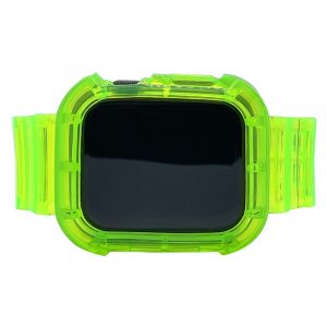 CPBE - Clear Plastic Band Verde Neon Apple Watch