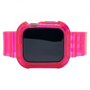 CPBF - Clear Plastic Band Fushia Apple Watch