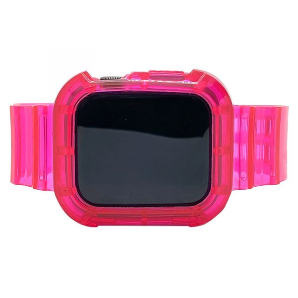 CPBF - Clear Plastic Band Fushia Apple Watch