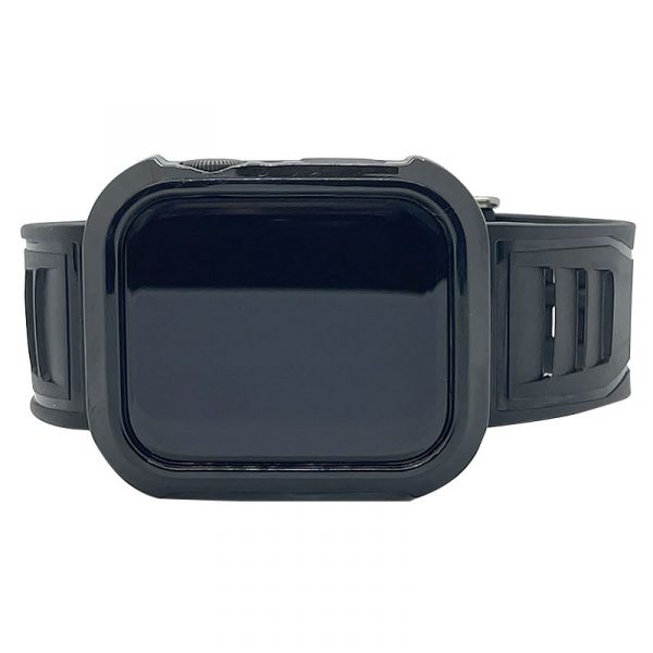 CPBK- Clear Plastic Band Black Apple Watch
