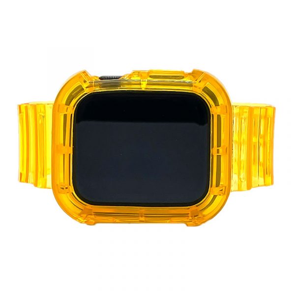 CPBM - Clear Plastic Band Mustard Apple Watch