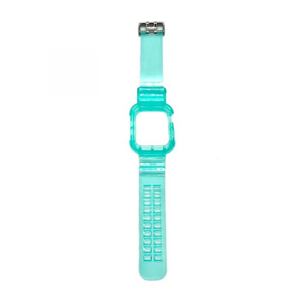 CPBY - Clear Plastic Band Cyan Apple Watch 1