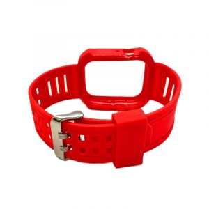 CPRE - Clear Plastic Band Red Apple Watch 1