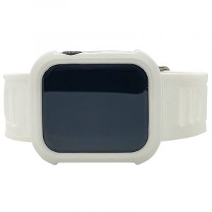 CPWH - Clear Plastic Band White Apple Watch