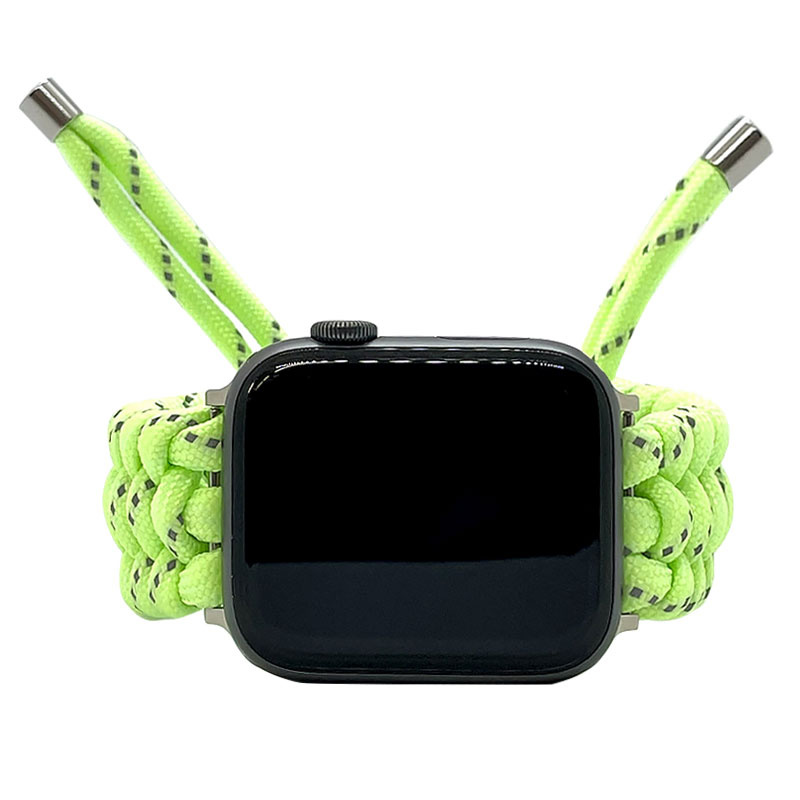 FBLV - Fashion Braid Band Verde Menta Lineas Grises Apple Watch