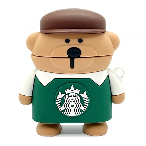 BEAR_Starbucks Mini Bear Hard Case Blanco Negro Verde Marron Airpod