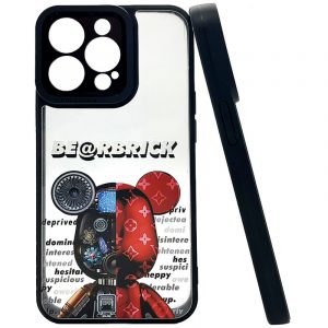 CSBB - Clear Silicone With Black Borders Bear Brick Black And Red Iphone
