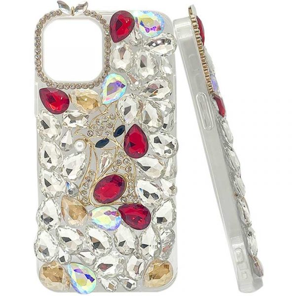 KCDR - Silicone Case Kitty Cat Diamonds Red Iphone