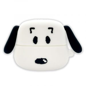 SNOF - Snoopy Face Soft Silicone Case Blanco Negro Airpod