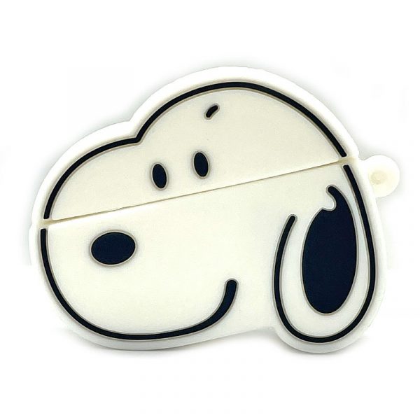 SNOS - Snoopy Side FaceSoft Silicon Case Blanco Negro Airpod
