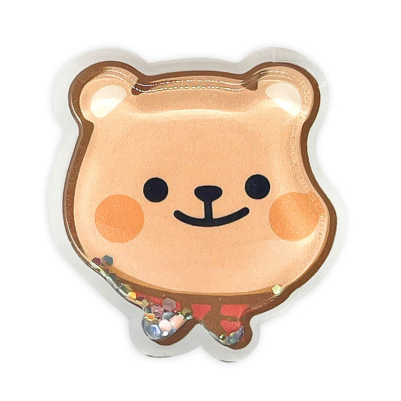 Bear With Tie Soft Brown Black Pink Brown Glitter